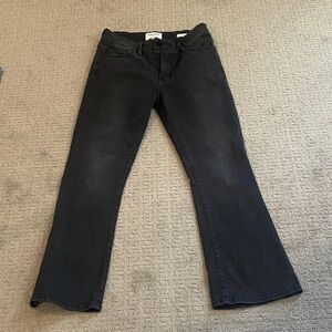 Frame Denim Black Flare Jeans